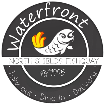 traditional fish n chips Waterfront logo